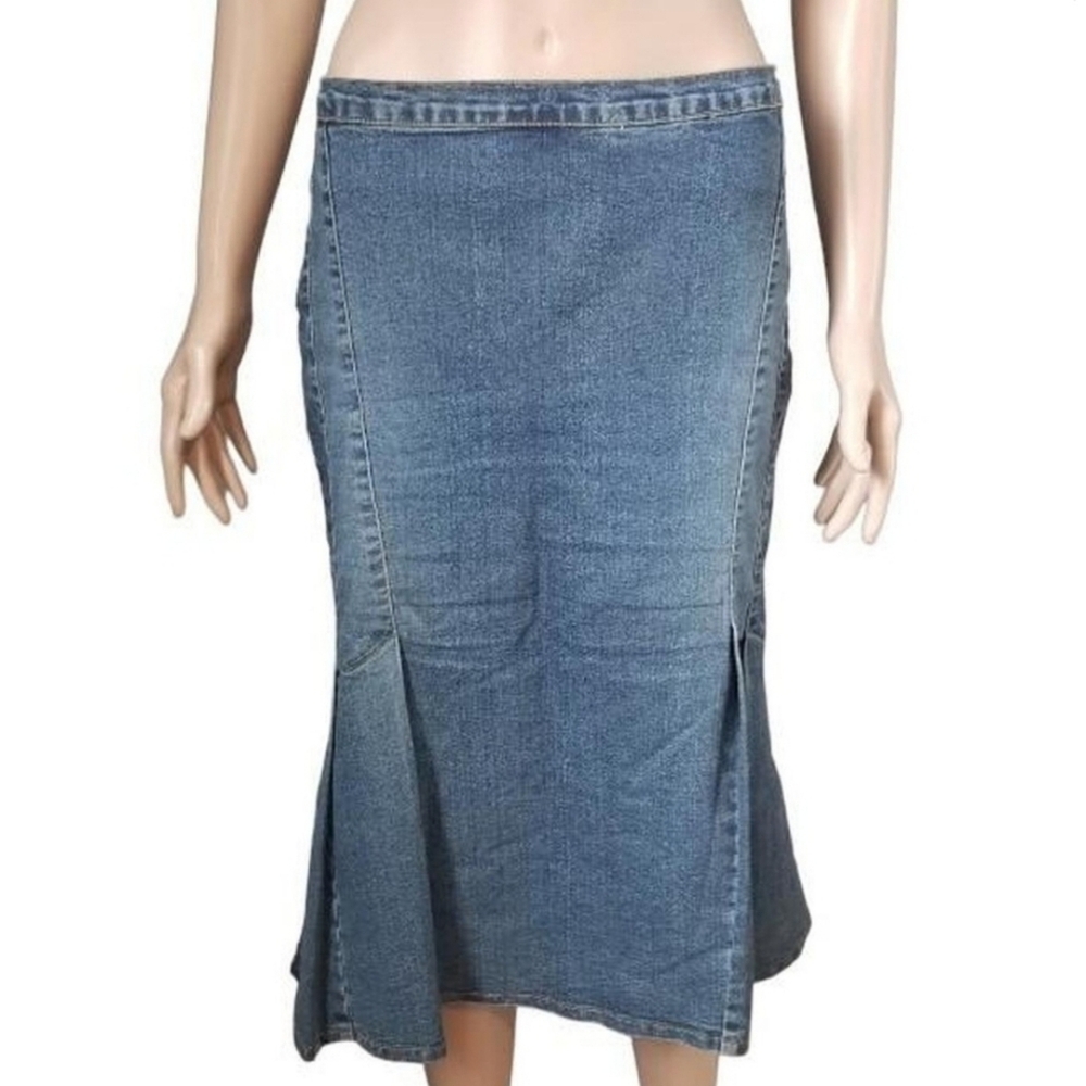 Vintage Costa Blanca Denim Midi Skirt